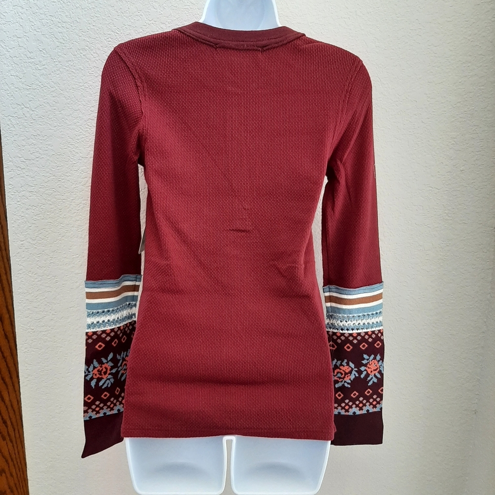 Women's, FREE People, Mikah Layering Cuff Top. Wine Combo - Picture 6 of 13